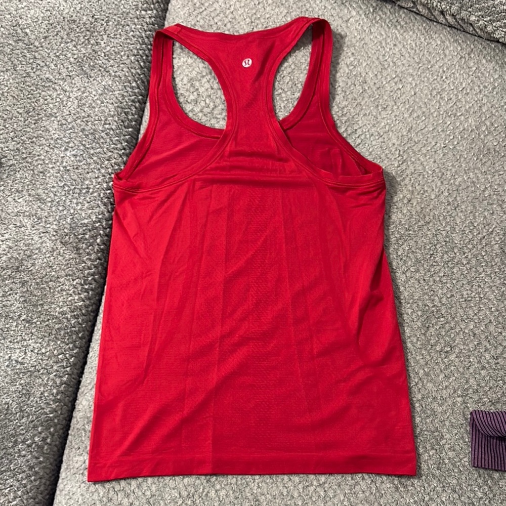lululemon athletica Red Racerback Tank Top (swiftly